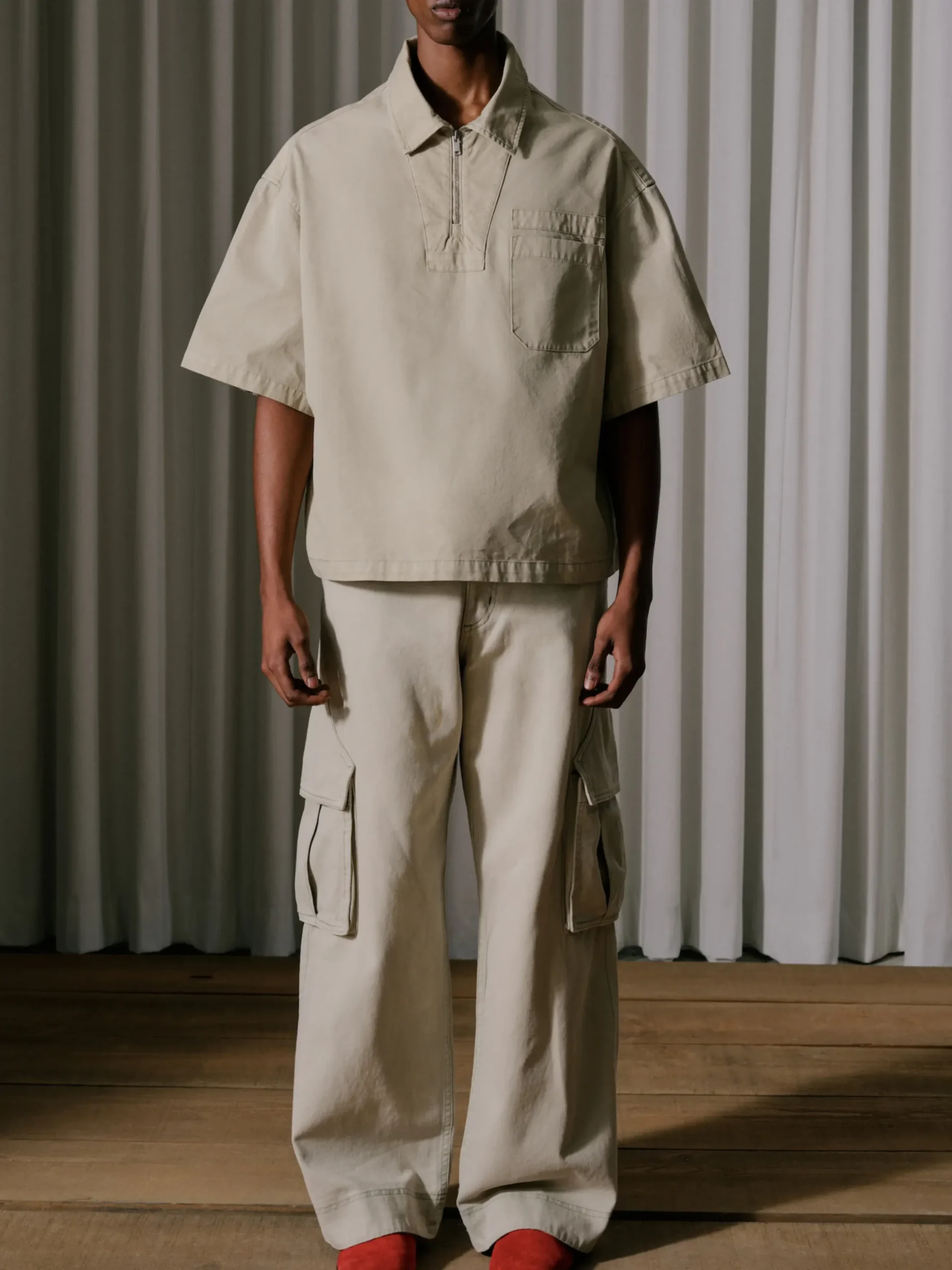BOXY HALF-ZIP SPRAY SHIRT|RHUDE Best Sale