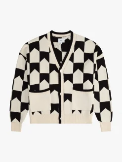 CHEVRON CHECKERED KNIT CARDIGAN|RHUDE Clearance