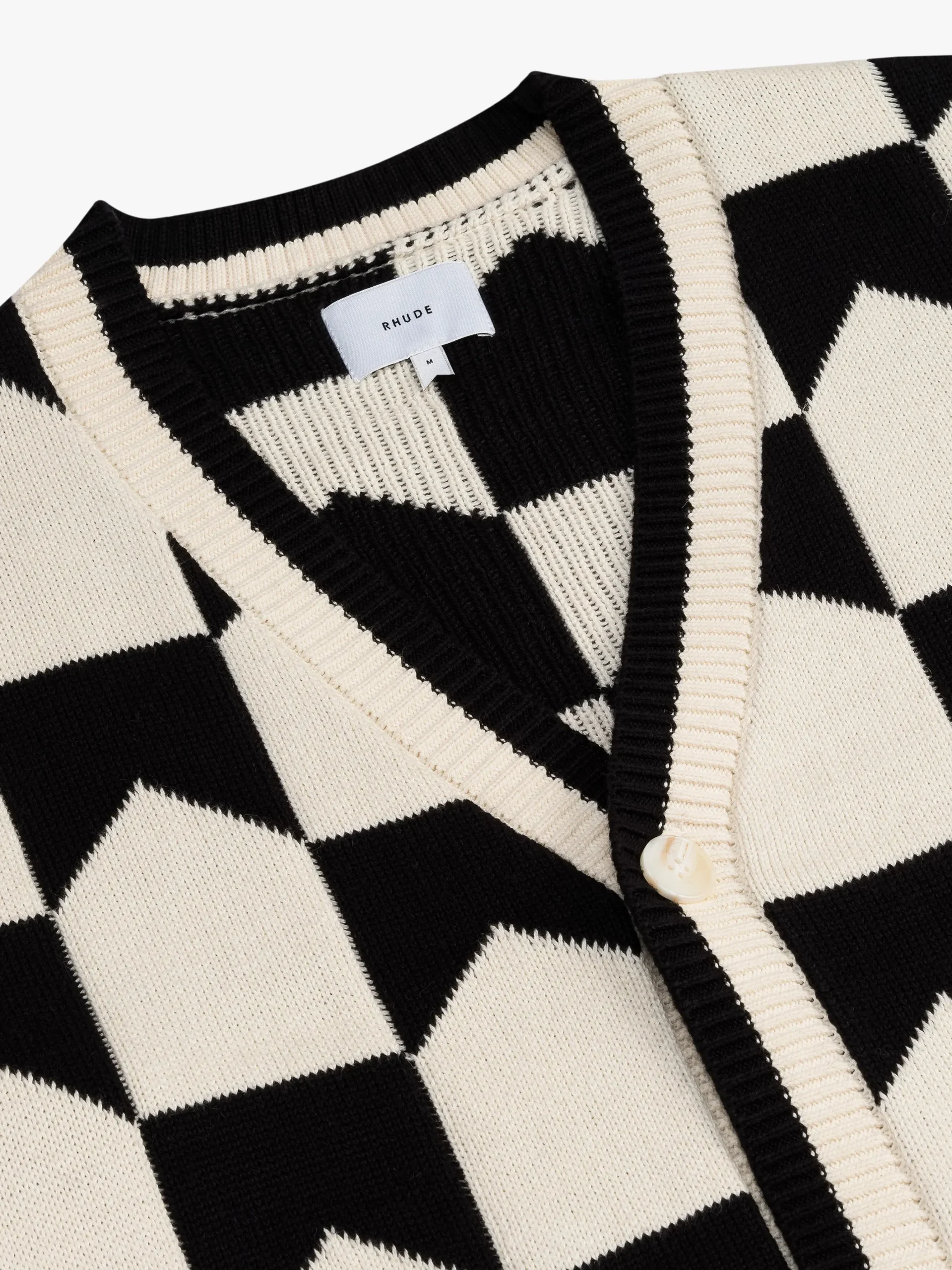 CHEVRON CHECKERED KNIT CARDIGAN|RHUDE Clearance