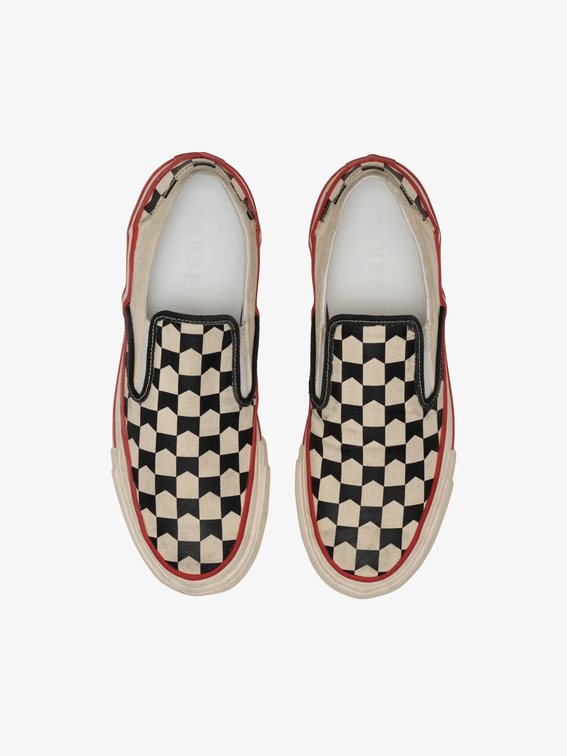 CHEVRON CHECKERED SLIP ON SNEAKER|RHUDE Clearance