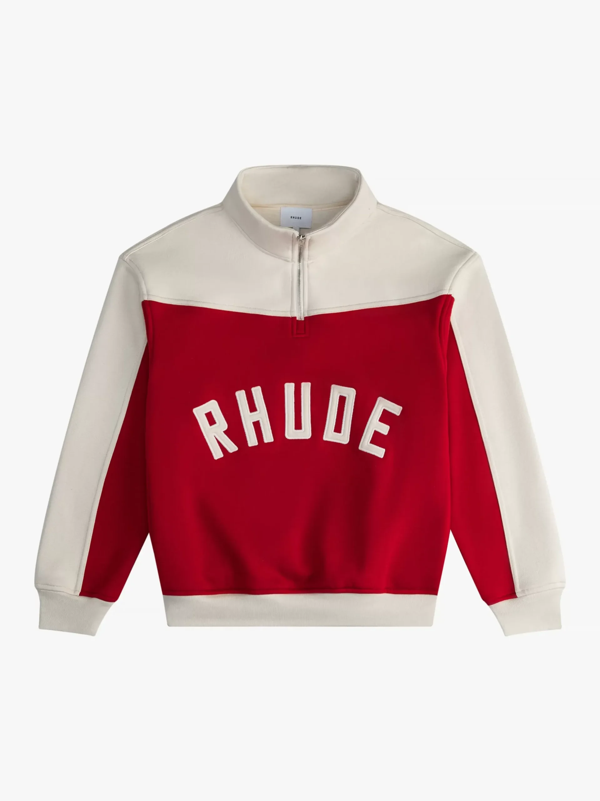 CONTRAST QUARTER-ZIP VARSITY|RHUDE New