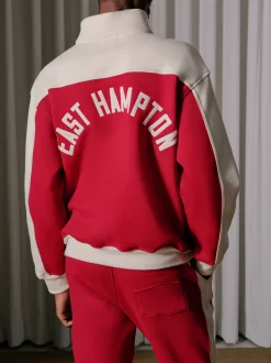 CONTRAST QUARTER-ZIP VARSITY|RHUDE New