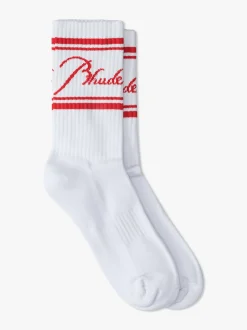 SCRIPT LOGO SOCK|RHUDE Hot