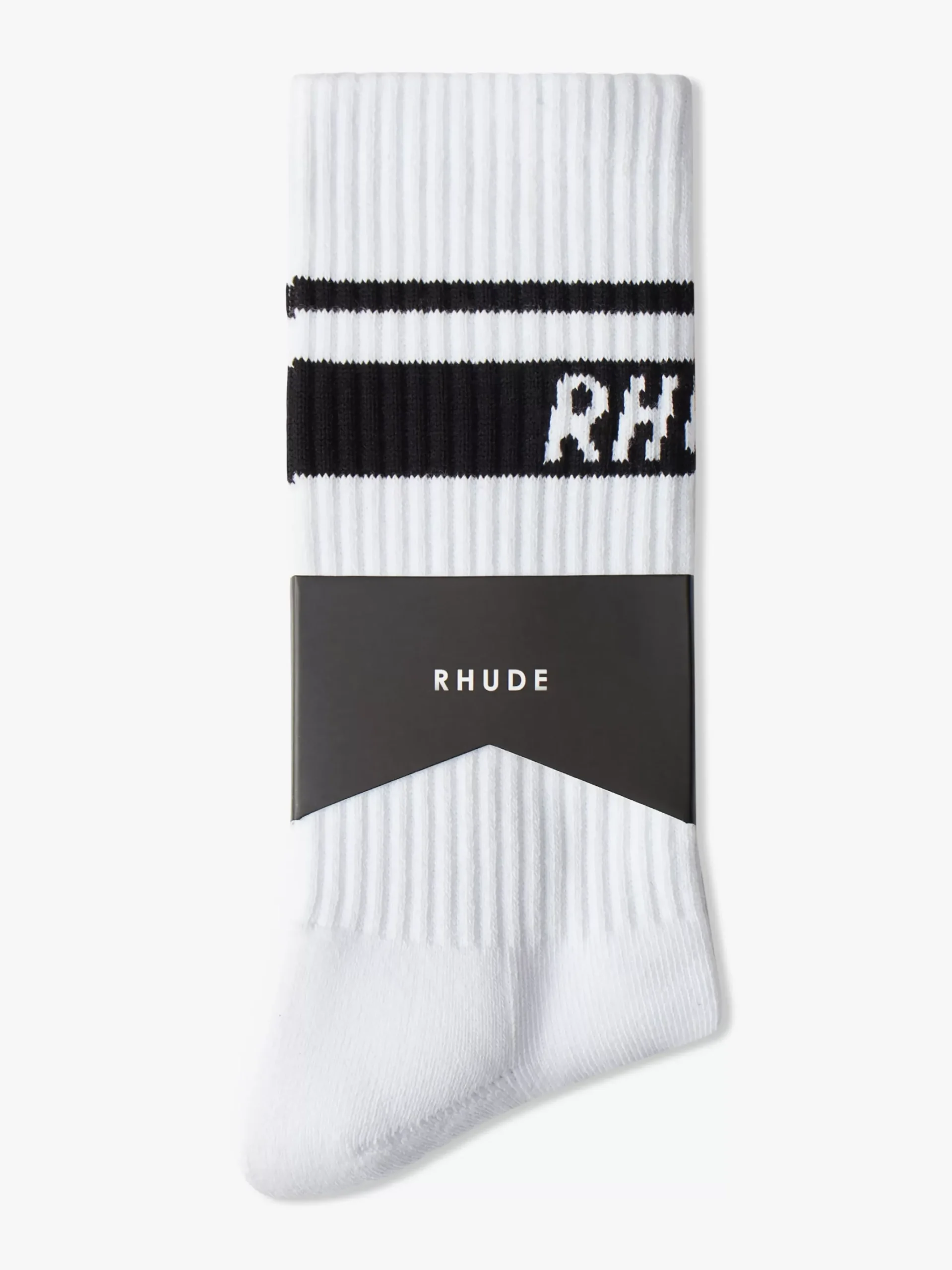 TWO STRIPE LOGO SOCKS|RHUDE Clearance