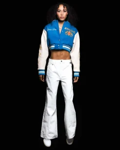 WOMENS F1 CROPPED VARSITY JACKET|RHUDE Outlet