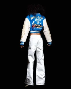 WOMENS F1 CROPPED VARSITY JACKET|RHUDE Outlet