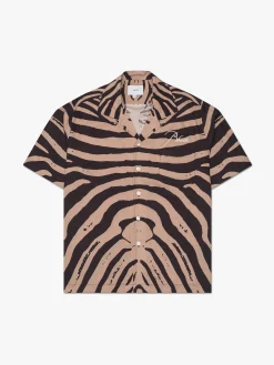 ZEBRA SILK BUTTON DOWN|RHUDE Outlet